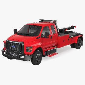 Ford F650 Supercab with Jerr-Dan HPL60 Wrecker 2019 Rigged 3D